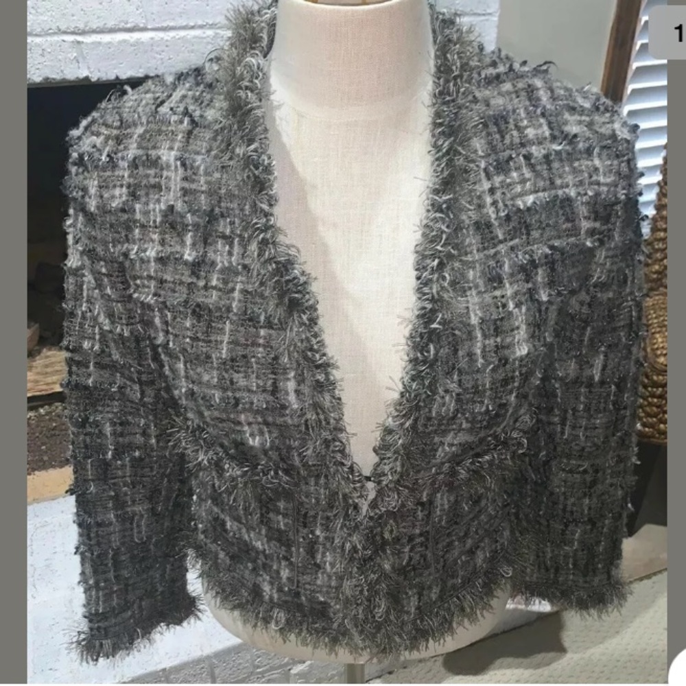 Worth Size 0 Nubby Wool Blend Blazer